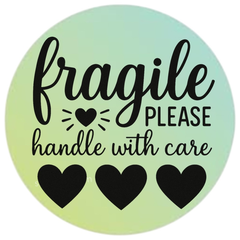 Fragile Handle With Care Stickers – 2" Round Labels – 100 PCS – 15 Color Options - Picture 7 of 15